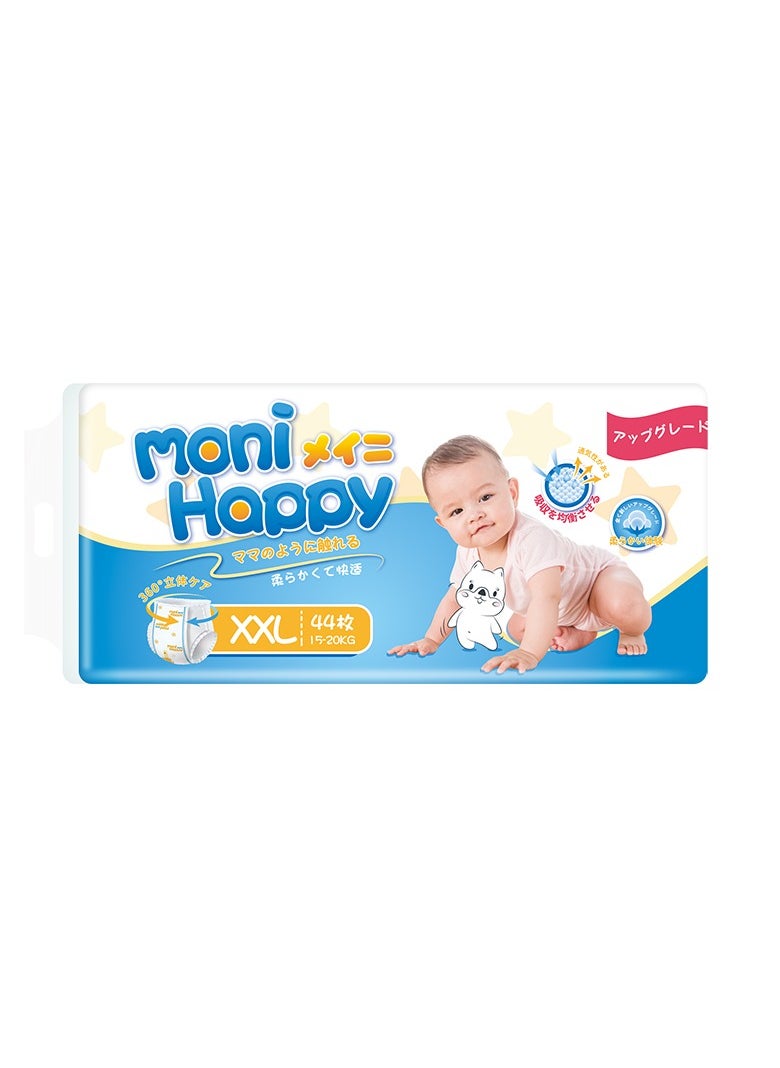 Moni Happy Moni Happy Baby Diaper Pants Super Absorption, Fluffy non-woven fabric, Smart wetness detector, Double-leak guard-XXL, 15-20kg - 44 pcs  - Image 1