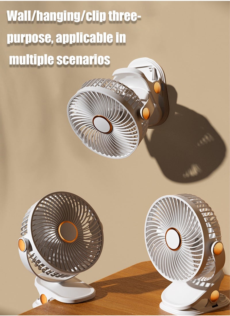 HEROCKX Mini USB Fan 180° Rotate Table Fan Portable Small Fan for Bedroom Home Office Outdoor Travel 6inch White  - Image 4