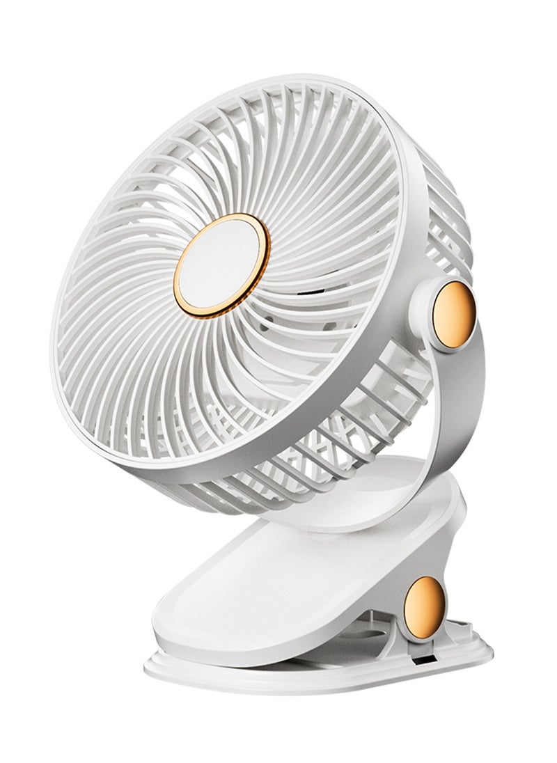 HEROCKX Mini USB Fan 180° Rotate Table Fan Portable Small Fan for Bedroom Home Office Outdoor Travel 6inch White  - Image 1