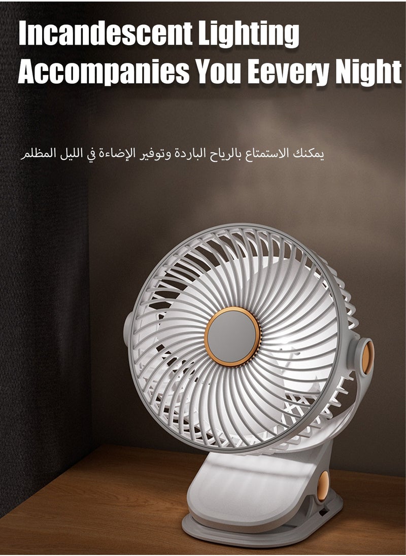 HEROCKX Mini USB Fan 180° Rotate Table Fan Portable Small Fan for Bedroom Home Office Outdoor Travel 6inch White  - Image 5