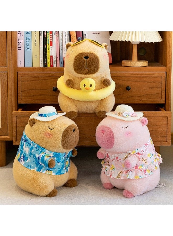 Net Red Khaki Barra Doll Plush Toy Pillow Capybara Pendant Rag Doll Birthday Gift Doll-Color:Floral Cotton Jacket Style-Height:30cm - Image 4