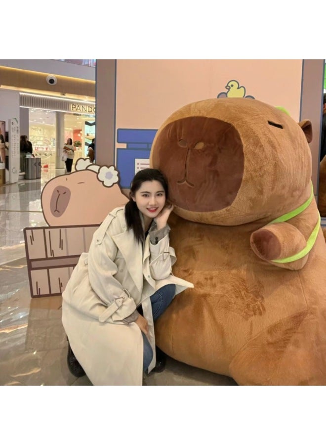 Net Red Khaki Barra Doll Plush Toy Pillow Capybara Pendant Rag Doll Birthday Gift Doll-Color:Floral Cotton Jacket Style-Height:30cm - Image 2