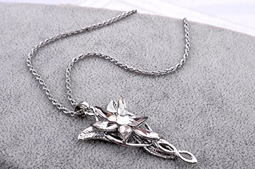 LUREME® Fairy Princess Arwen Silver Tone Zirconia Wings Pendant Necklace for Women(a1000004) - Image 4