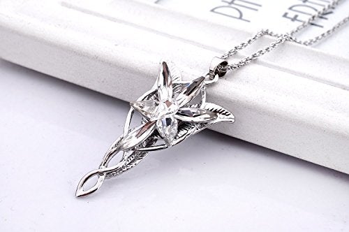 LUREME® Fairy Princess Arwen Silver Tone Zirconia Wings Pendant Necklace for Women(a1000004) - Image 3