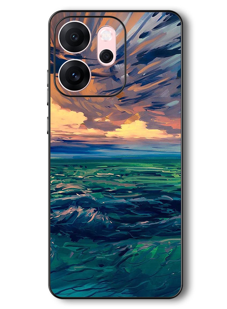 Theodor Case Compatible with Oppo Reno 14 F 6.57 Inch Protection Shockproof Bumper Cover Landscape - Image 1