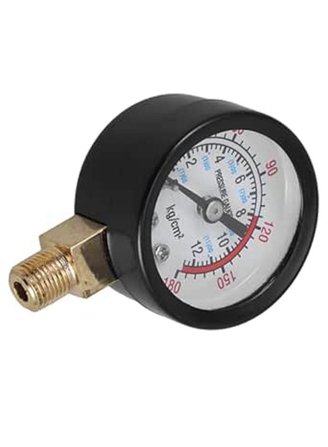 Liquid Filled Air Compressor Pressure Gauge 0 12kg Back Mount with Case - Image 1