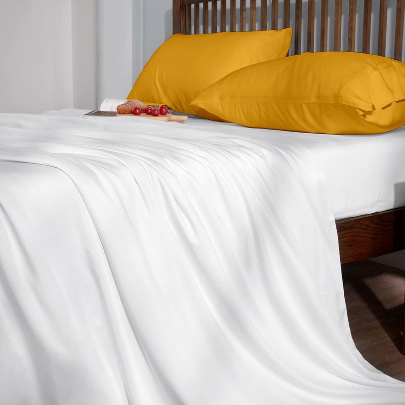 SLEEPINO Luxury Egyptian Cotton Pillow Cover Set Super Soft Breathable Hypoallergenic Pillow case Set of 2 20x36 Inch 100 Cotton Machine Washable Pillow Cover Set Gold - Image 2