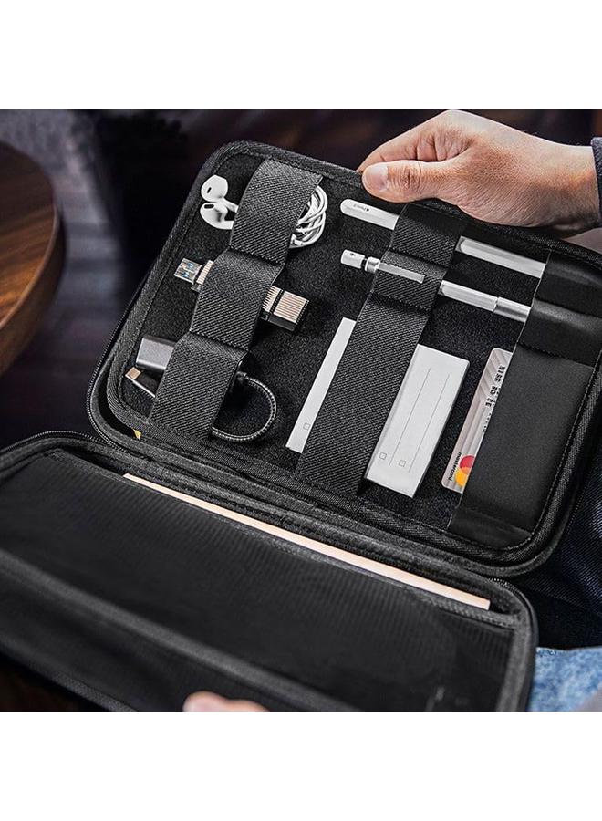 erorex Portfolio Case For 11 13 Inch Ipad Pro M4 And Ipad Air M2 2024 Ipad Pro M2 And M1 10.9 In Ipad Air 5 10.9 In Ipad 10 Carrying Storage Sleeve Bag With Accessories Compartment Black 11Inch - Image 3