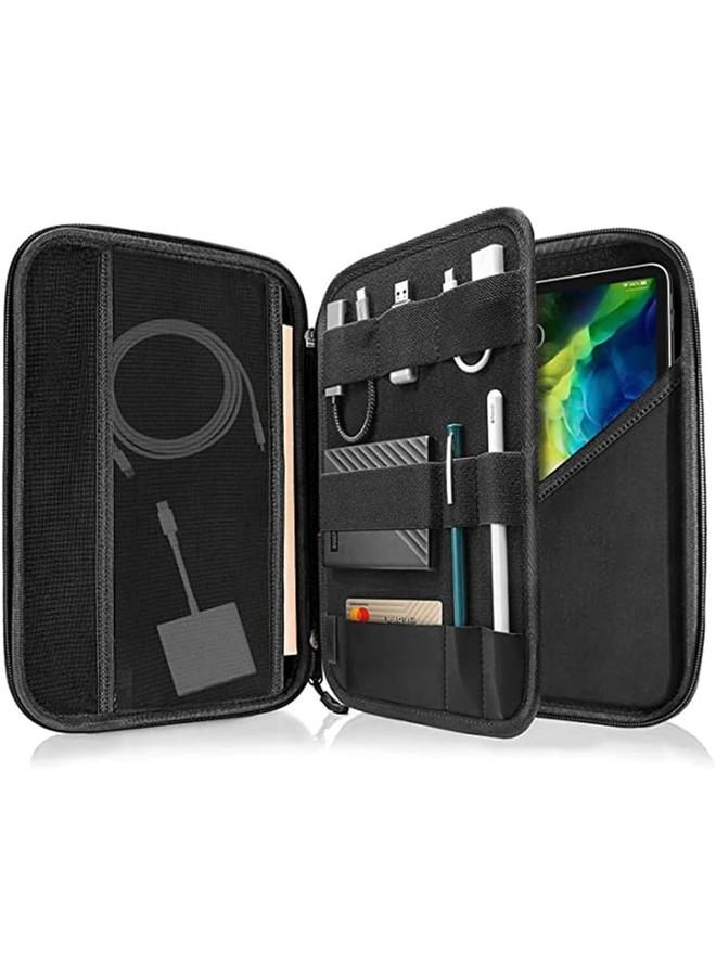 erorex Portfolio Case For 11 13 Inch Ipad Pro M4 And Ipad Air M2 2024 Ipad Pro M2 And M1 10.9 In Ipad Air 5 10.9 In Ipad 10 Carrying Storage Sleeve Bag With Accessories Compartment Black 11Inch - Image 2