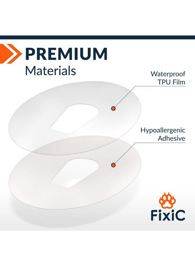 FixiC – Adhesive Patches for G6 – 25 Pack Premium Waterproof Adhesive Patches – Pre-Cut Back Paper – Adhesive Patch for G6 – Long Fixation! (Transparent) - Image 3