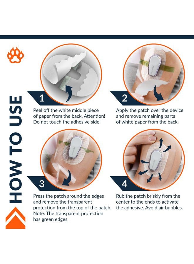 FixiC – Adhesive Patches for G6 – 25 Pack Premium Waterproof Adhesive Patches – Pre-Cut Back Paper – Adhesive Patch for G6 – Long Fixation! (Transparent) - Image 2