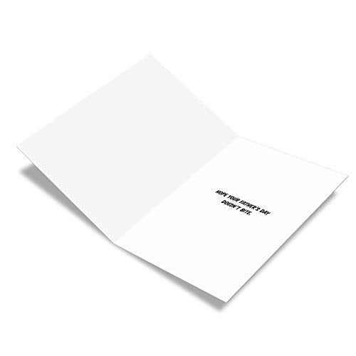 NobleWorks - 1 Funny Card for Father's Day - Dad Humor Card from Son or Daughter, Notecard with Envelope - Give a Man a Fish 0116 - Image 2
