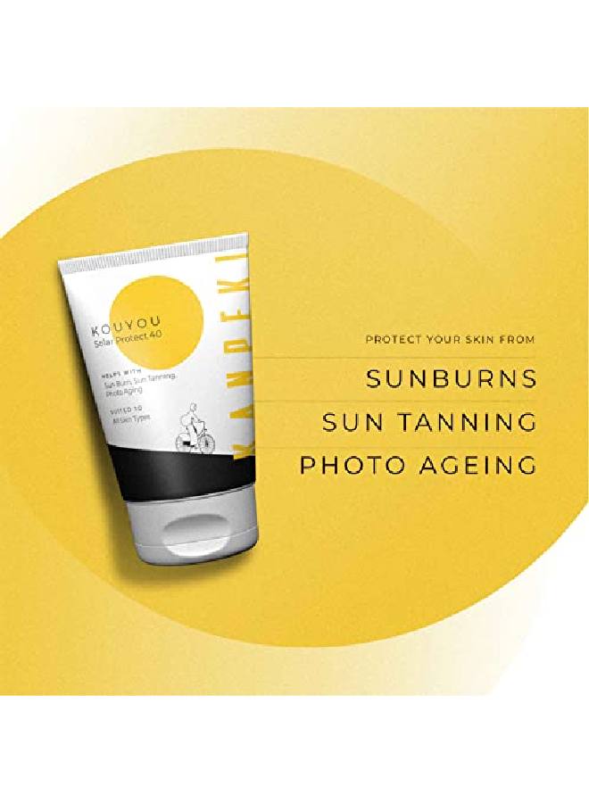 Kanpeki Kouyou Sunscreen Spf 40 For Women&Men|With No White Cast,Water Resistant|Protect From Sun Burn,Sun Tanning&Photo Aging|Broad-Spectrum Uva/Uvb Protection,Suitable For All Skin Type,80G,1 Count - Image 3
