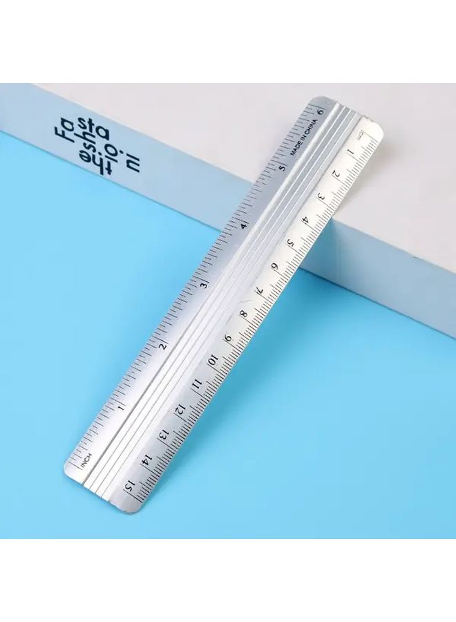 5 قطع مسطرة من سبائك الألومنيوم 11.81 بوصة أداة قياس متعددة الوظائف دقيقة - Image 3