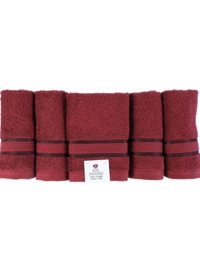 Orchid 1-Piece Desire Face Towel 30X30Cm Red