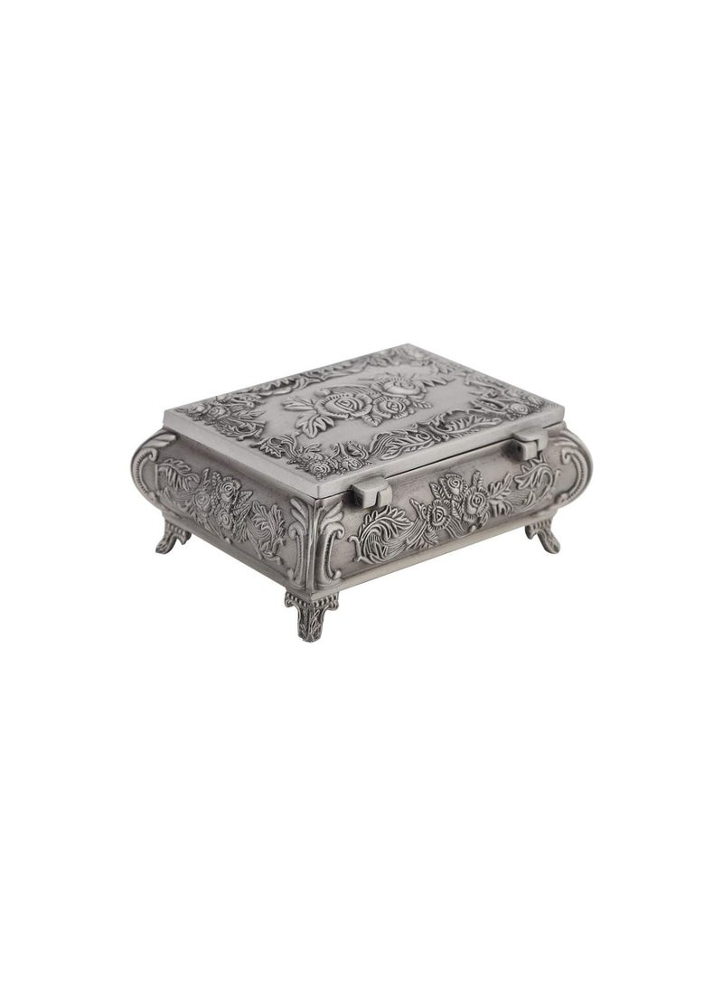 GGOOT Jewelry Storage Case Jewelry Organizer Jewelry Box Vintage Jewelry Gift Box Metal Jewelry Case for Rings Earrings Necklace Bracelets - Image 4