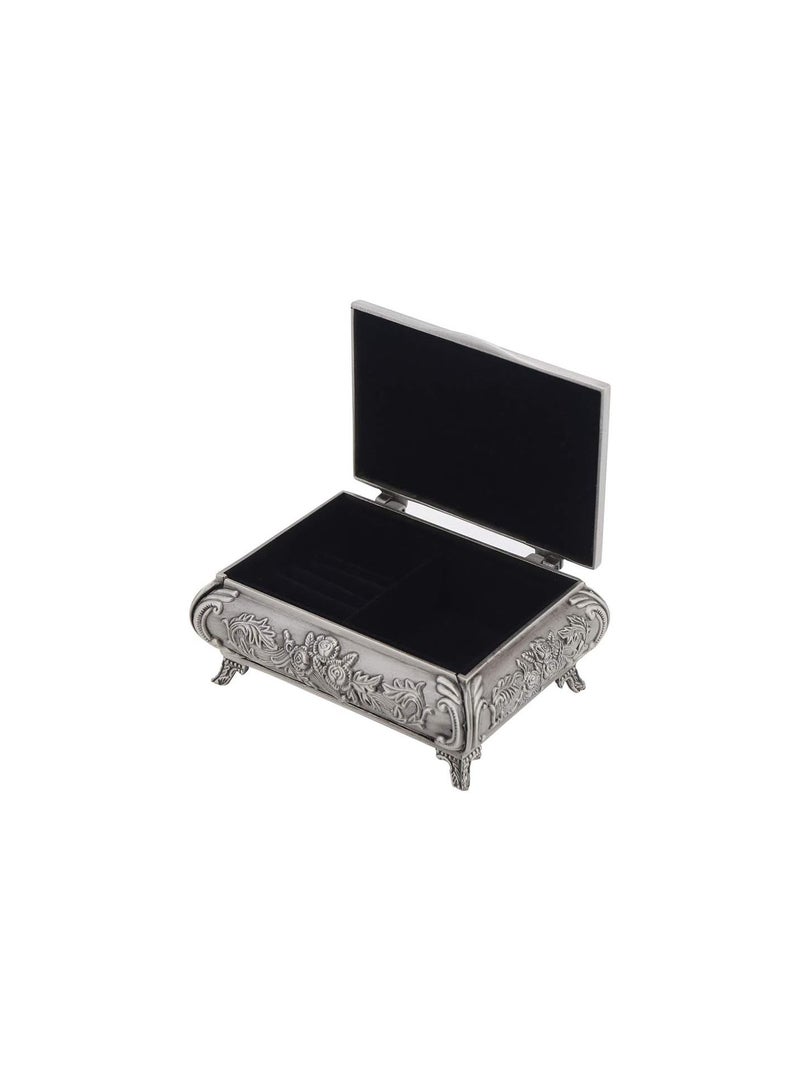 GGOOT Jewelry Storage Case Jewelry Organizer Jewelry Box Vintage Jewelry Gift Box Metal Jewelry Case for Rings Earrings Necklace Bracelets - Image 3