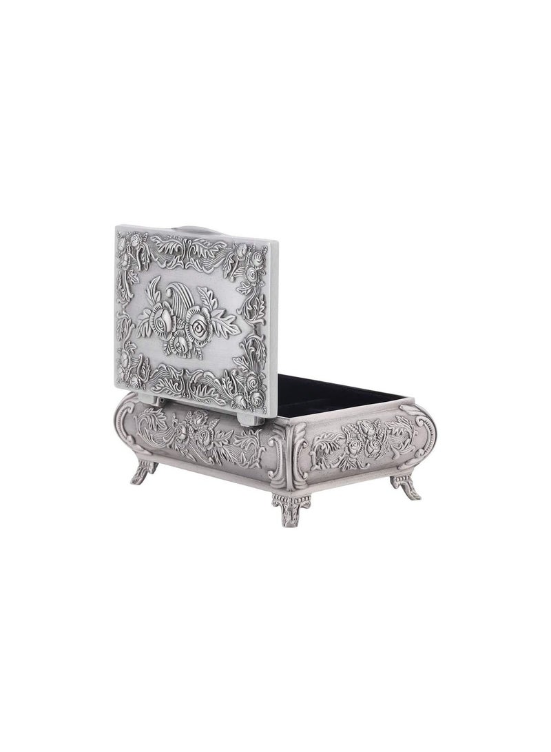 GGOOT Jewelry Storage Case Jewelry Organizer Jewelry Box Vintage Jewelry Gift Box Metal Jewelry Case for Rings Earrings Necklace Bracelets - Image 5