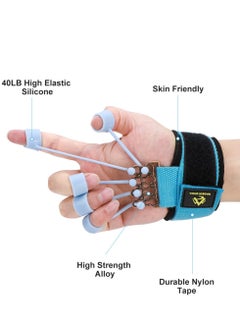 KASTWAVE Finger Exerciser, Finger Strengthener Adjustable Finger Exerciser and Finger Stretcher, Hand Yoga Equipment Grip Trainer for Hand Therapy, Rock Climbing - Relieve Arthritis, Carpal Tunnel Pain (40LB)  - Image 3