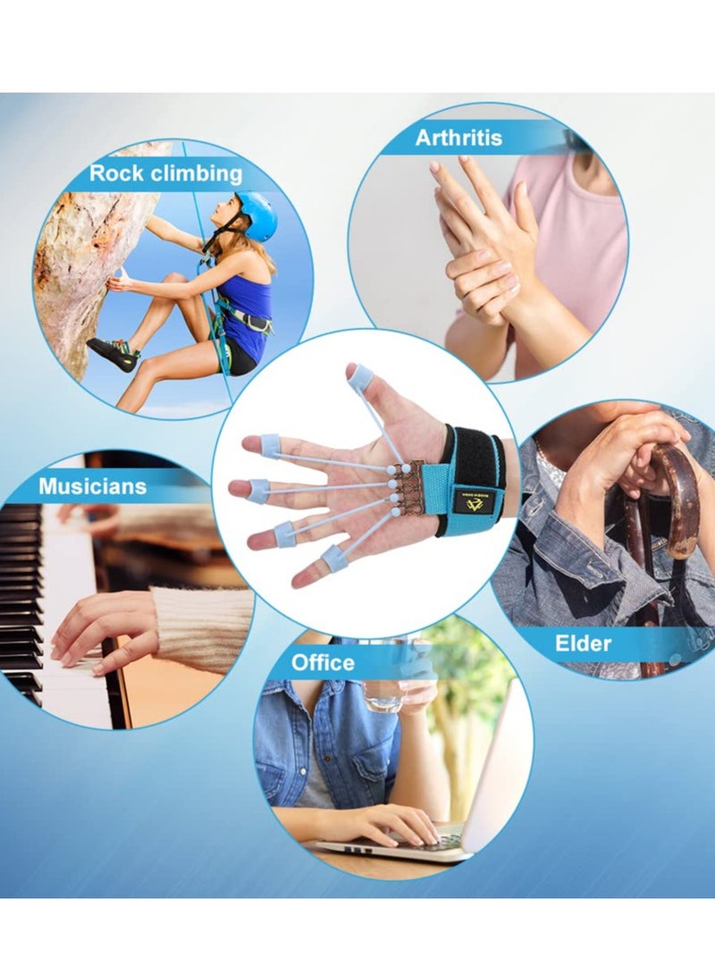 KASTWAVE Finger Exerciser, Finger Strengthener Adjustable Finger Exerciser and Finger Stretcher, Hand Yoga Equipment Grip Trainer for Hand Therapy, Rock Climbing - Relieve Arthritis, Carpal Tunnel Pain (40LB)  - Image 5