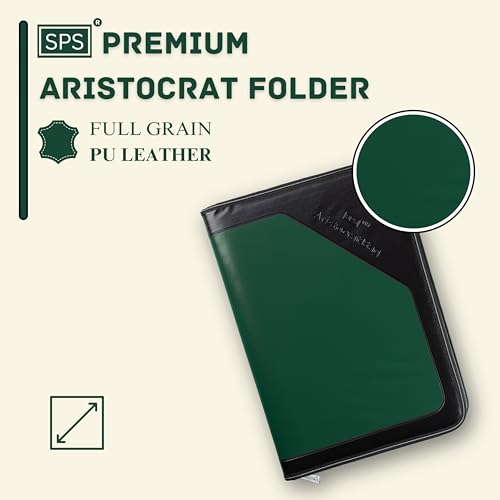 SPS PU Leather 24-Pocket A4 File Organizer – Professional Document Holder for Certificates, Legal Documents, Home, Office, School Use (Green) - Image 4