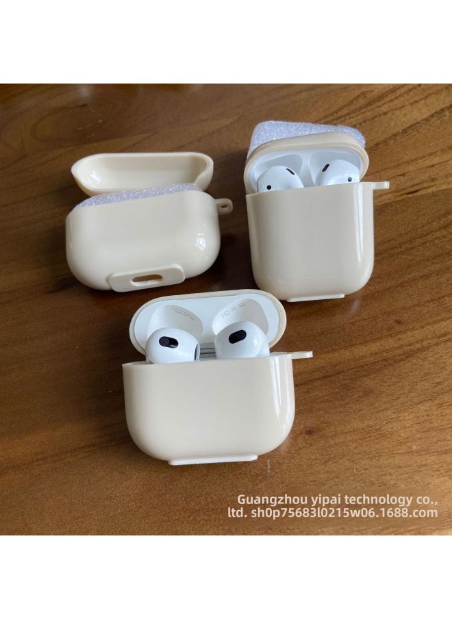 Generic - Suitable For Apple Airpods 1/2 Generation Antique White Wireless Bluetooth Headset Protective Case 3 Generation Pro Soft Case Protective Case-Color:antique White-Applicable Model:Airpods 4 - Image 1