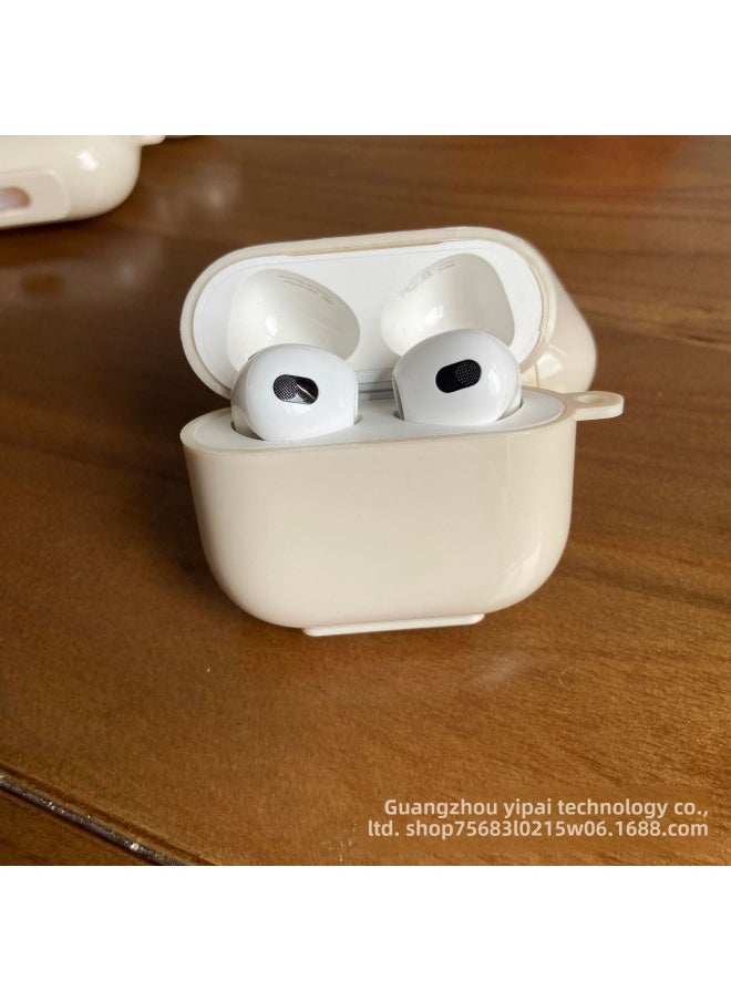 Generic - Suitable For Apple Airpods 1/2 Generation Antique White Wireless Bluetooth Headset Protective Case 3 Generation Pro Soft Case Protective Case-Color:antique White-Applicable Model:Airpods 4 - Image 1
