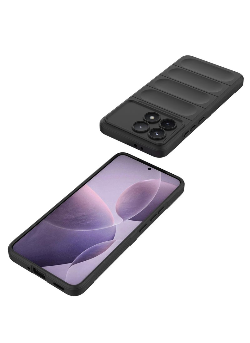 جولدن ماسك شاومى ريدمى كى 70/كى 70 برو (Xiaomi Redmi K70/K70 Pro) جراب ماجيك كيس كفر حماية للهاتف - (اسود)  - Image 5