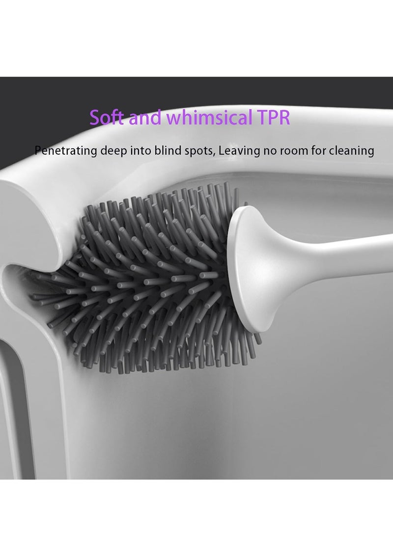 إسكدنيا فرشاة مرحاض وحامل، فرشاة تنظيف المرحاض، فرشاة تنظيف المرحاض للحمام، فرشاة تنظيف أرضية قائمة بدون حفر، فرشاة تنظيف. - Image 2