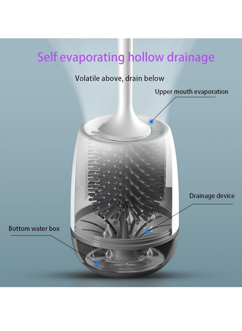 إسكدنيا فرشاة مرحاض وحامل، فرشاة تنظيف المرحاض، فرشاة تنظيف المرحاض للحمام، فرشاة تنظيف أرضية قائمة بدون حفر، فرشاة تنظيف. - Image 3