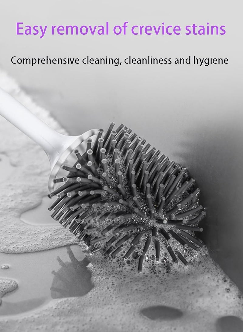 إسكدنيا فرشاة مرحاض وحامل، فرشاة تنظيف المرحاض، فرشاة تنظيف المرحاض للحمام، فرشاة تنظيف أرضية قائمة بدون حفر، فرشاة تنظيف. - Image 5