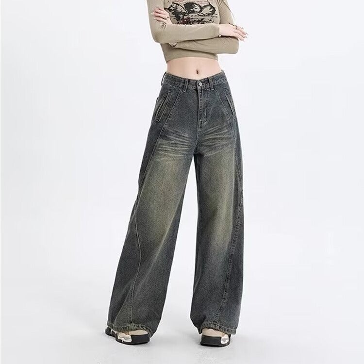 Unisex Classic Denim Jeans Loose Fit Daily Outdoor Wear - Image 1