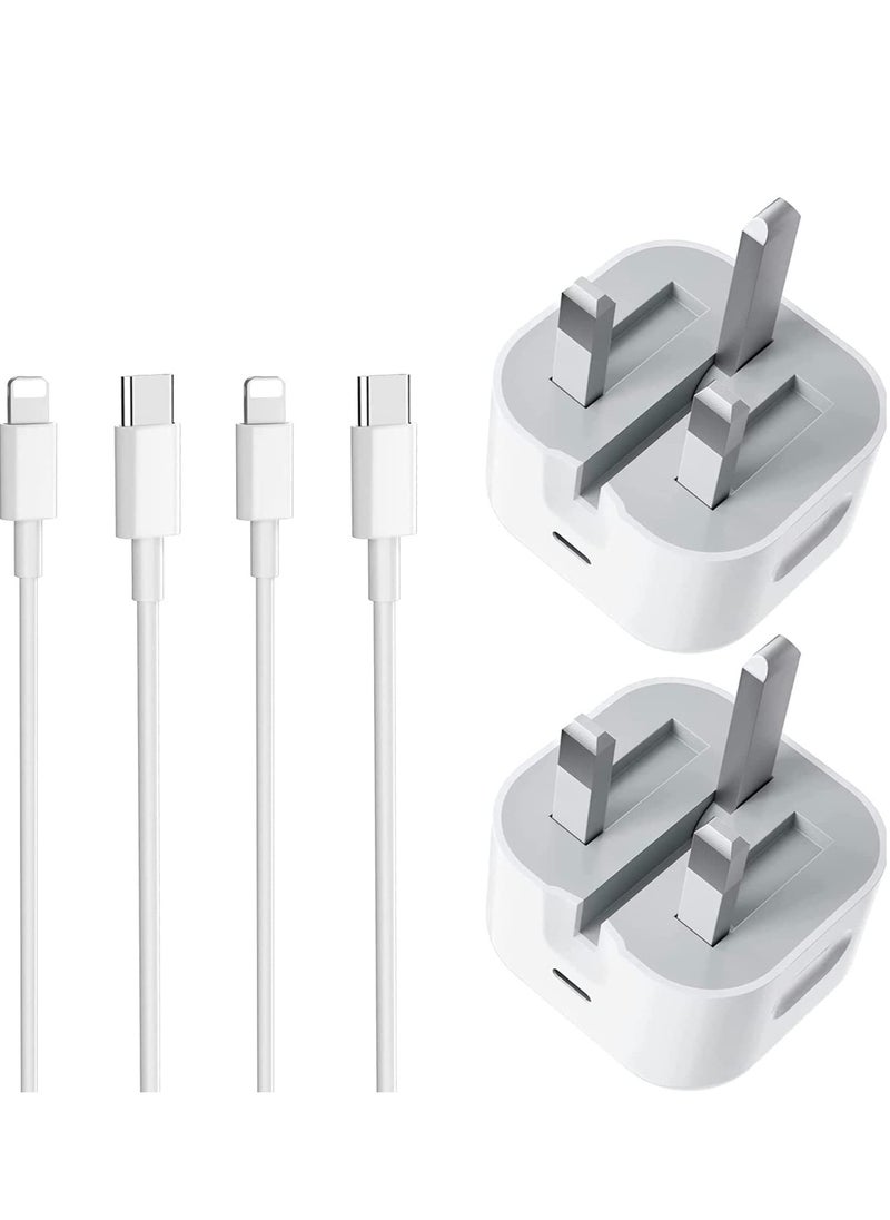 ELTRAZONE - 1Pack iPhone USB C Fast Charger, [Apple MFi Certified] 20W PD Type C Power Block Wall Charger Plug Adapter with 6.6FT USB-C to Lightning Cable Compatible with iPhone 14 PRO MAX - Image 1