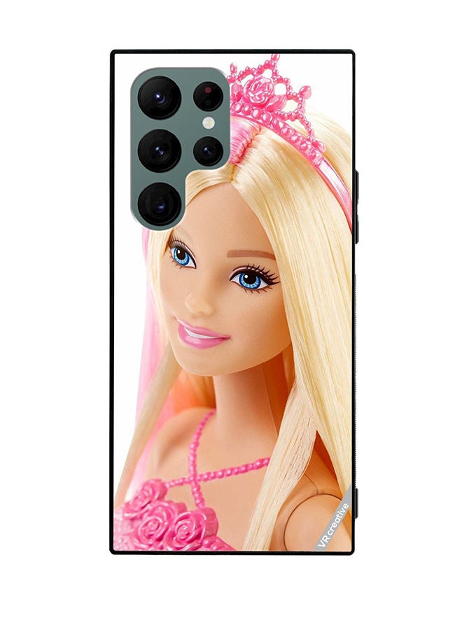 VR CREATIVE Protective Case Cover For Samsung Galaxy S22 Ultra 5G Barbie With Hair Design Multicolour - Image 1
