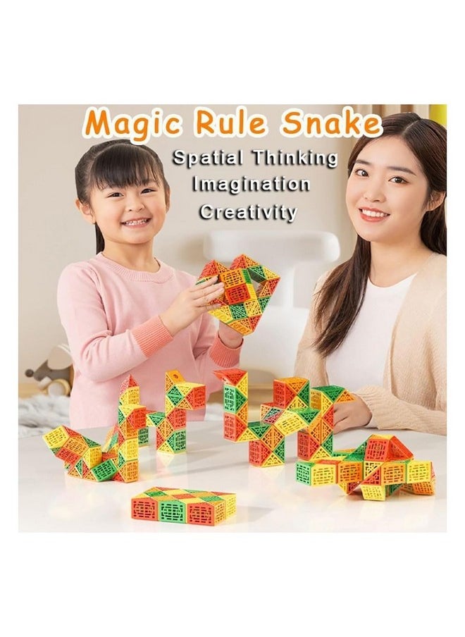 Kiti Kits Kiti Kits Snake Puzzle Toys | Detachable Snake Puzzle Toy for Logic Skills - Fidget and Brain Teaser Toy for Early Development for Bedroom, Dormitory, Living Room, Camping Evember (48pcs)  - Image 3