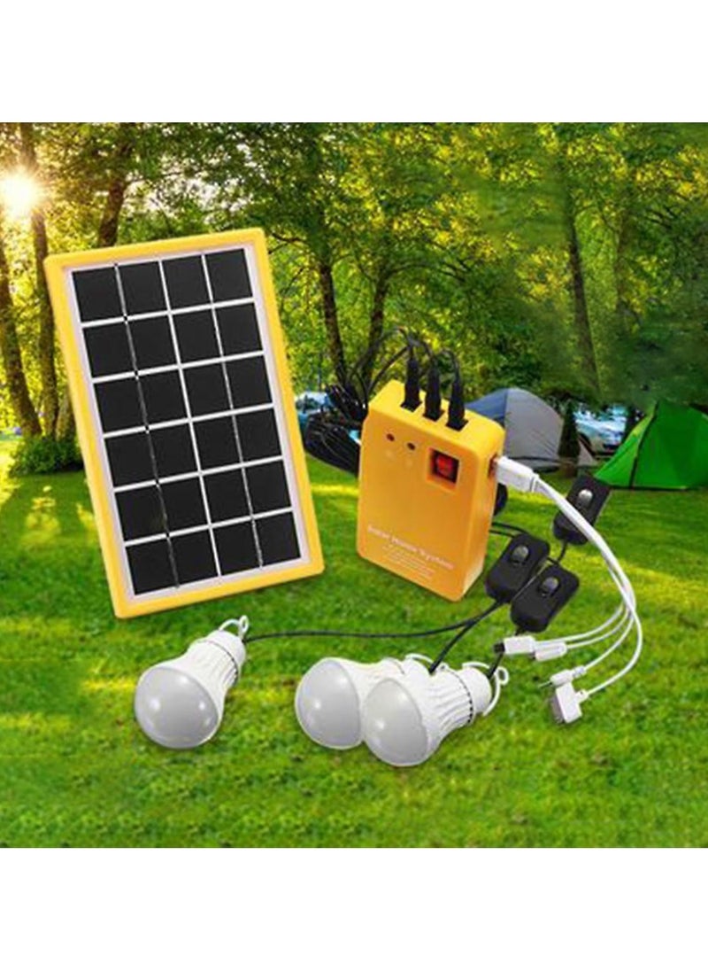 Generic 3W Portable Solar Power Generation Kit – Eco-Friendly Solar Charger for Household Use, Ideal for Camping, Emergency Backup, and Outdoor Activities  - Image 2