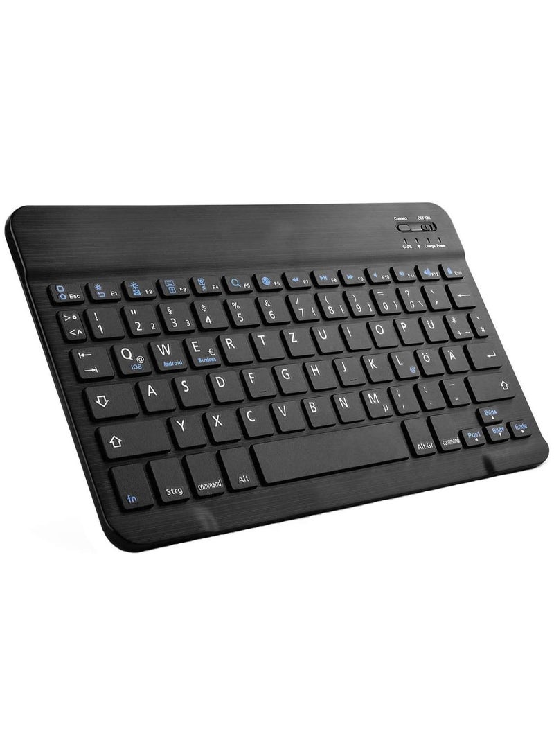 BK Keyboard BK-100 Mini Bluetooth Wireless Rechargeable iOS, Android, Mac OS and Windows For Mobile, Tablet & TV Colors: (Black, White) (Black) - Image 1