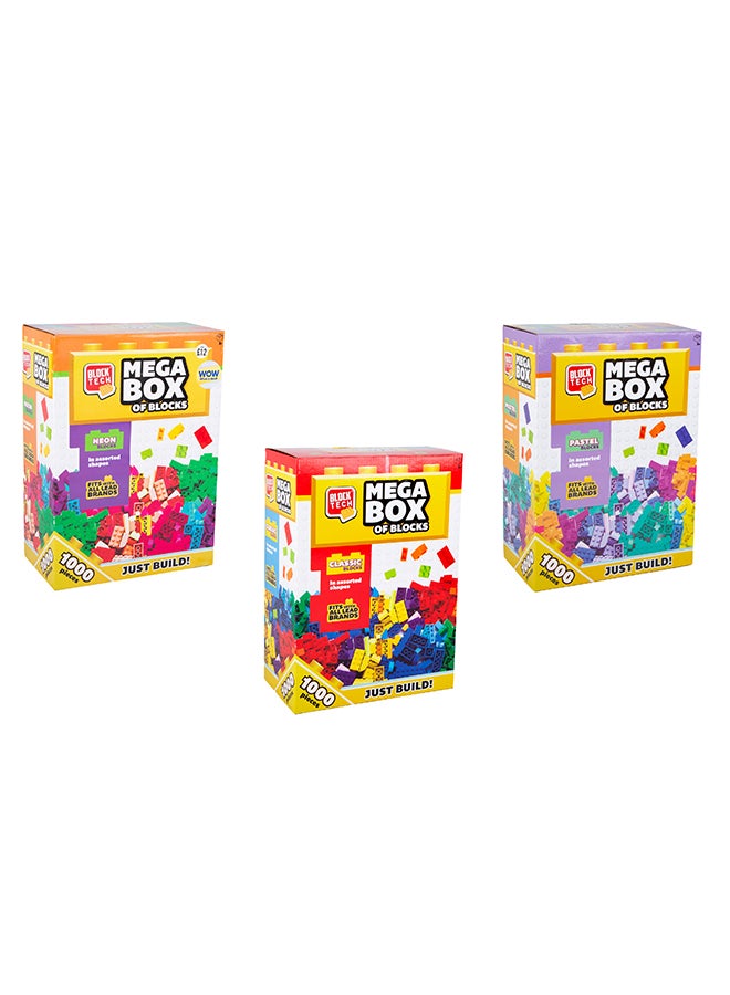 RMS 1000 Assorted Blocks- Primary/ Pastel/ Neon – Fun Kids Toy, Interactive Playtime & Gift Item - Image 2