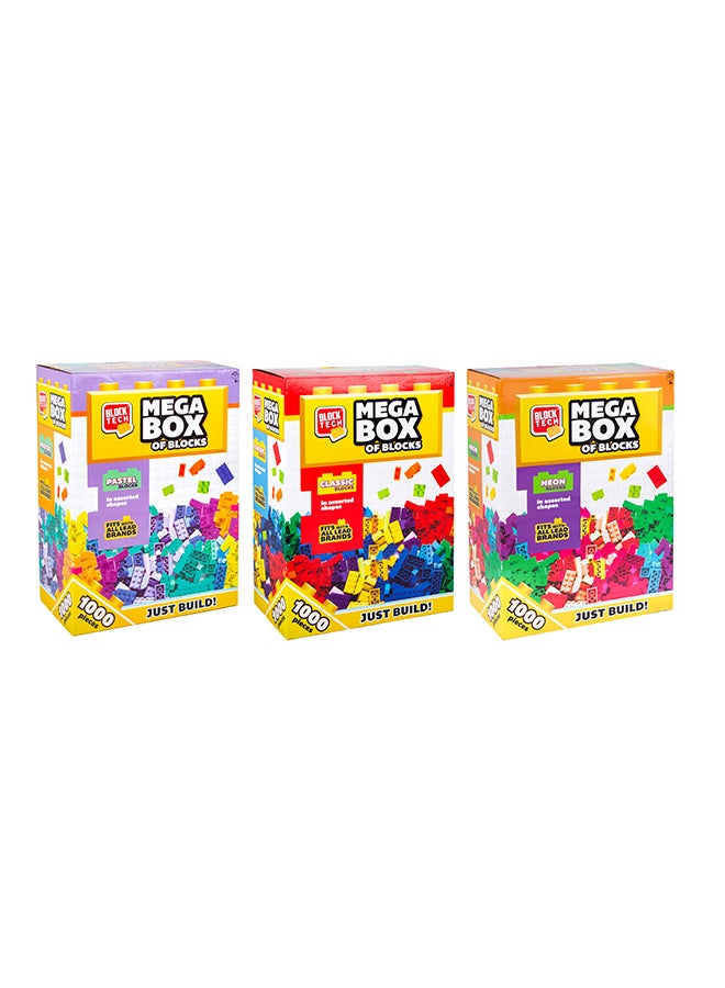 RMS 1000 Assorted Blocks- Primary/ Pastel/ Neon – Fun Kids Toy, Interactive Playtime & Gift Item - Image 1