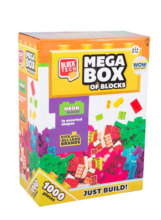 RMS 1000 Assorted Blocks- Primary/ Pastel/ Neon – Fun Kids Toy, Interactive Playtime & Gift Item - Image 3