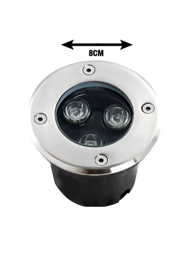 NERFA LED In-Ground Light 6W, 8cm, Warm Yellow 3000K, Waterproof IP65 - Image 1