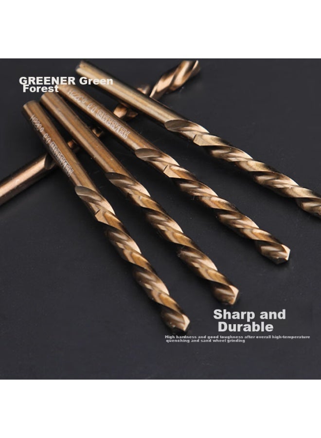 Greener Twist Drill Bit Set For Stainless Steel, Hole Drilling, Electric Hand Drill, Quick Drilling, Cobalt-containing, High-speed Steel, 19-piece Set - Image 3