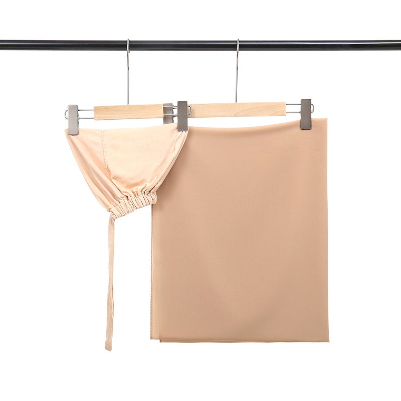 New Selling Chiffon Wrap Headscarf Drawstring Strap Hat Combination Suit Scarf Hat Combination - Image 3