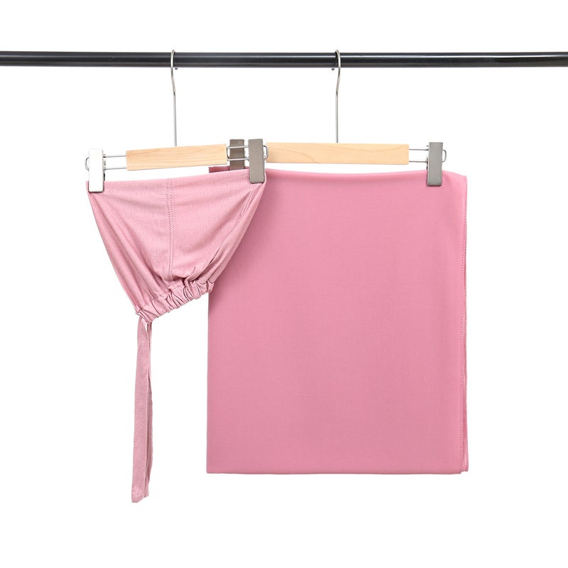 New Selling Chiffon Wrap Headscarf Drawstring Strap Hat Combination Suit Scarf Hat Combination - Image 5