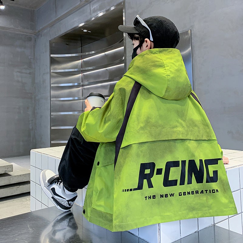 Boys' Coat Arrival Zhongda Children'S Fried Street Dirty Windbreaker Spring Clothes Handsome Jacket Trendy - Image 2