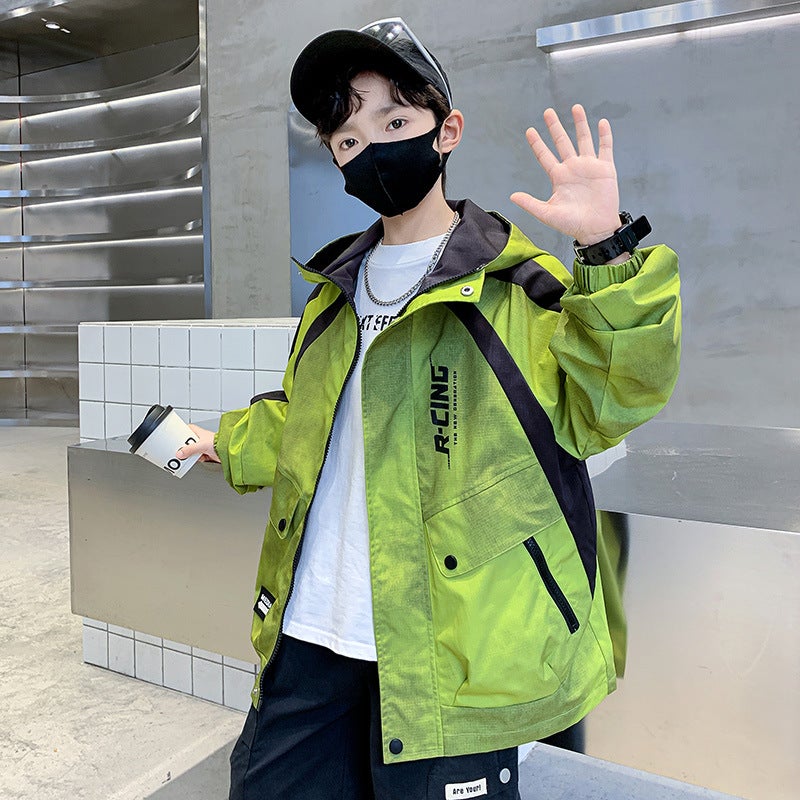 Boys' Coat Arrival Zhongda Children'S Fried Street Dirty Windbreaker Spring Clothes Handsome Jacket Trendy - Image 4