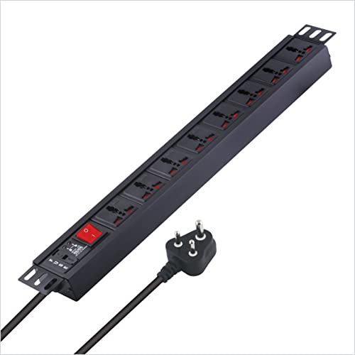 MX Extension Board 8-Socket Power Strip | 15A Heavy-Duty Universal Socket, 3000W Load, 3 m Cable, Child Safety Shutters, Overload Protection, Wall/Desk Mountable for Home & Office - Image 1