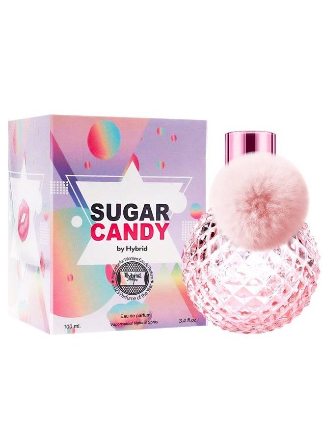 Hybrid & Company - Sugar Candy Eau De Parfum Natural Spray Fresh Floral Scent 3.4 Fl Oz - Image 1
