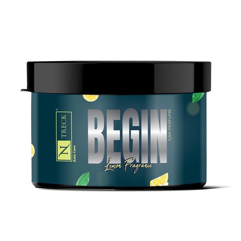 N Treck NTreck Begin Lemon Fragrance Car Perfume | Long-Lasting Organic Car Air Freshener, Natural Odor Remover Refreshing Car Diffuser for Dashboard & Vents | Eco-Friendly for car Interior - Image 1