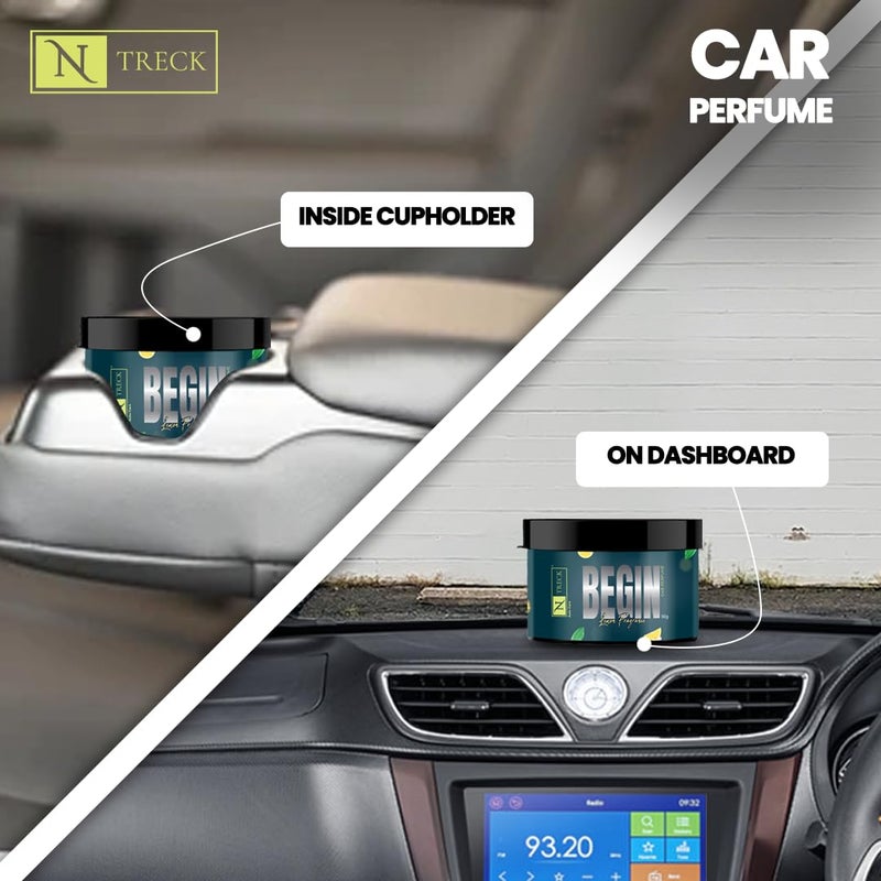 N Treck NTreck Begin Lemon Fragrance Car Perfume | Long-Lasting Organic Car Air Freshener, Natural Odor Remover Refreshing Car Diffuser for Dashboard & Vents | Eco-Friendly for car Interior - Image 3